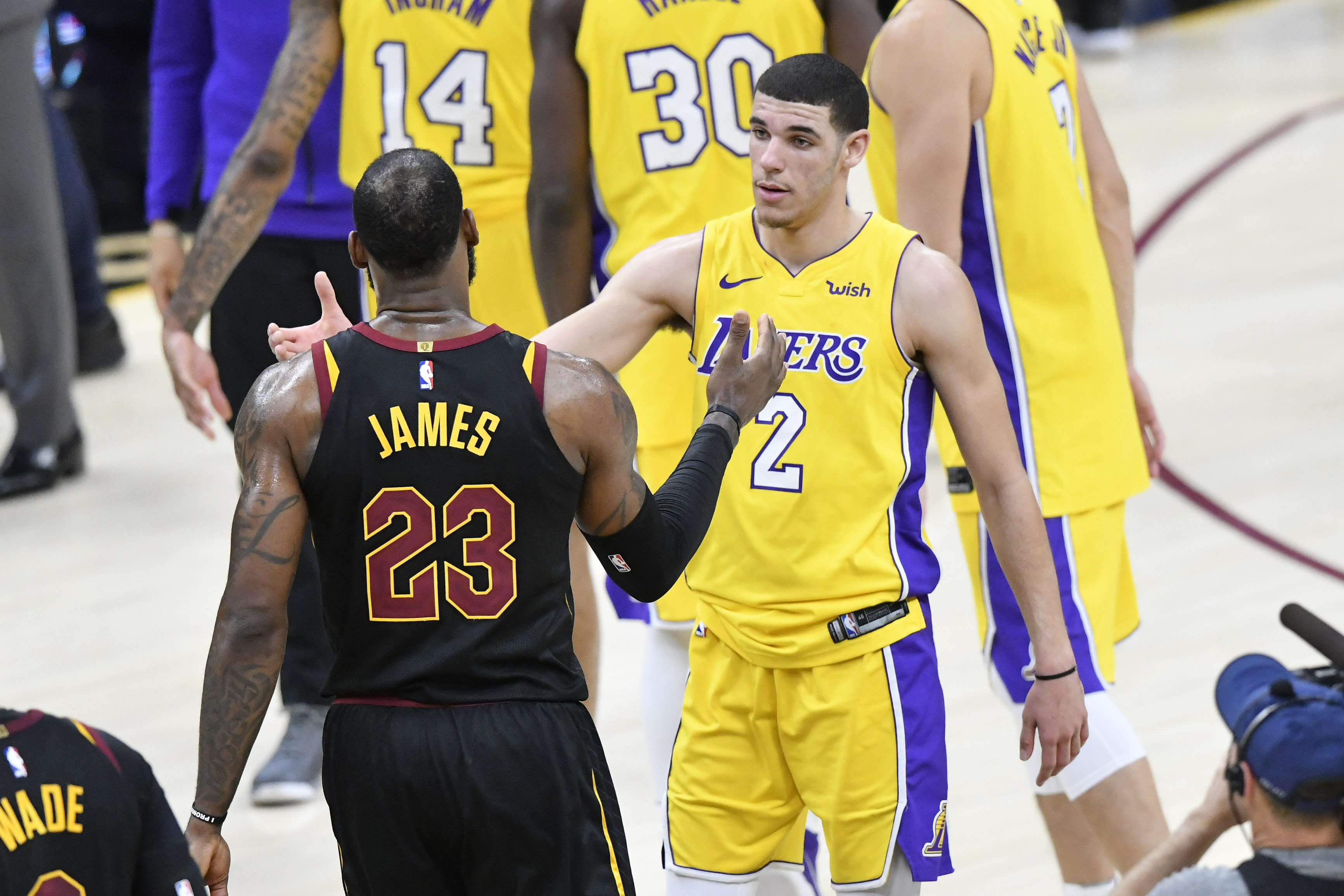 Lebron and shops lonzo